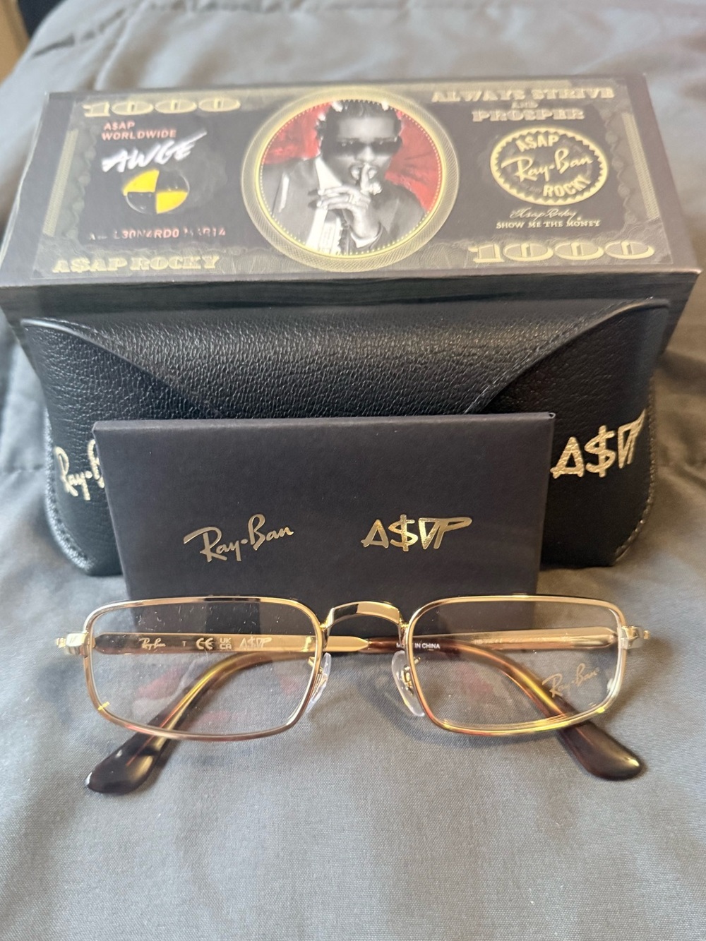 Ray-Ban & ASAP Rocky collaboration rectangle eyeglasses